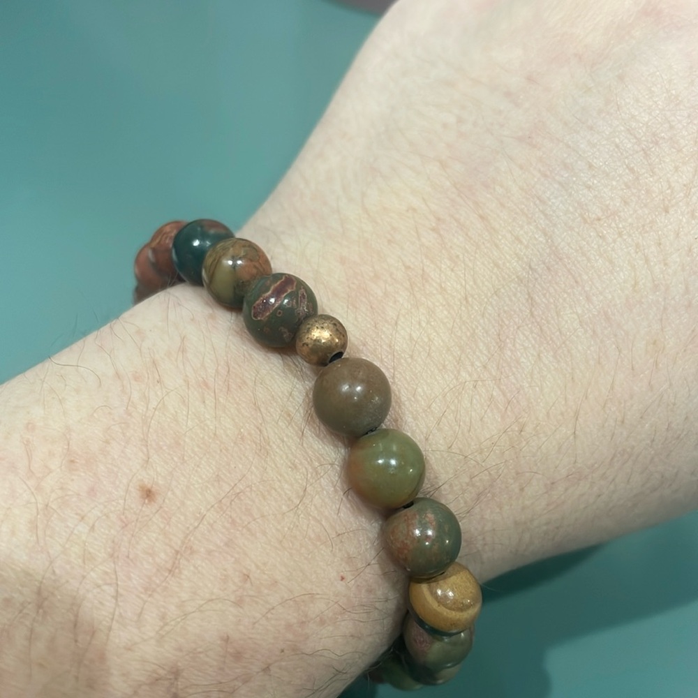 Red Creek Jasper Beaded Bracelet